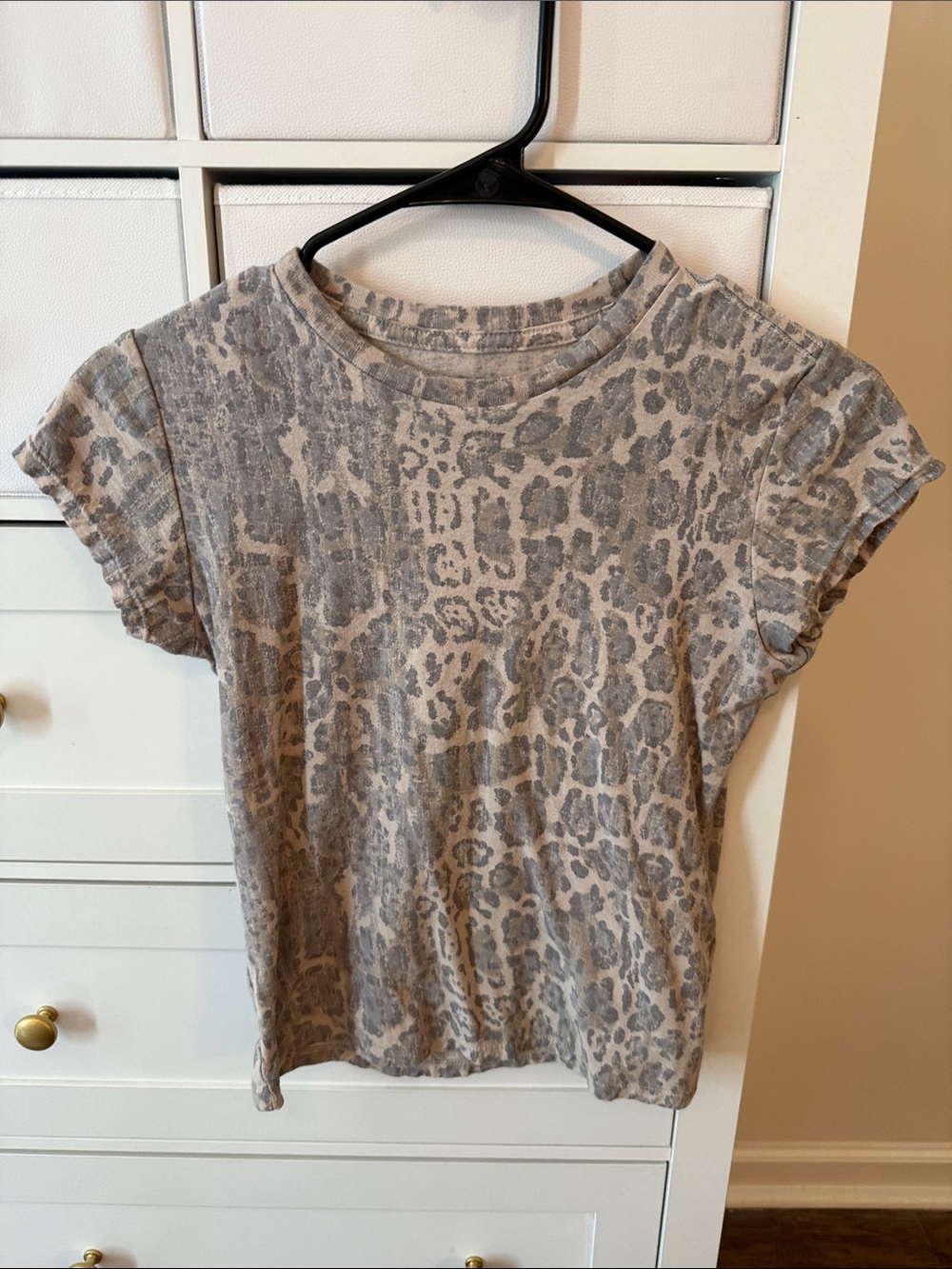 BDG Grey Animal-Print Short Sleeve Tee
